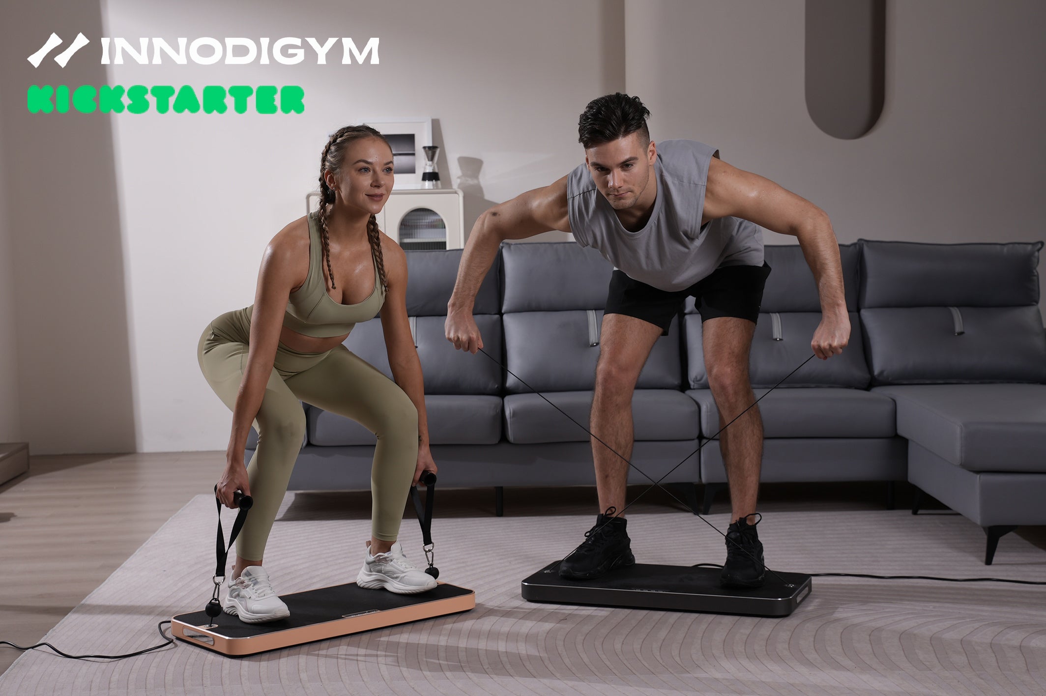 thumbnail image 2 of INNODIGYM P1 Lite Plus Ultra Slim Wall Mount Smart Gym Machine 60kg Adjustable Digital Weight Total Body Strength Training, 4 Mode Cable Weight Machine 2 of 14