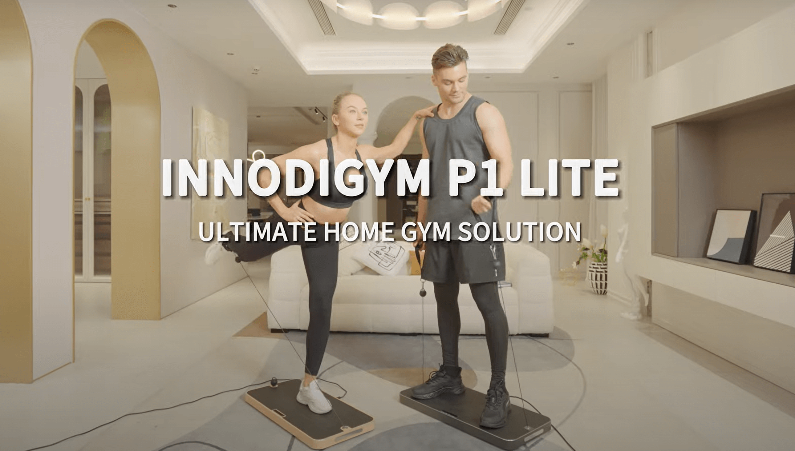 thumbnail image 2 of INNODIGYM P1 Lite Plus Ultra Slim Wall Mount Smart Gym Machine 60kg Adjustable Digital Weight Total Body Strength Training, 4 Mode Cable Weight Machine 2 of 14