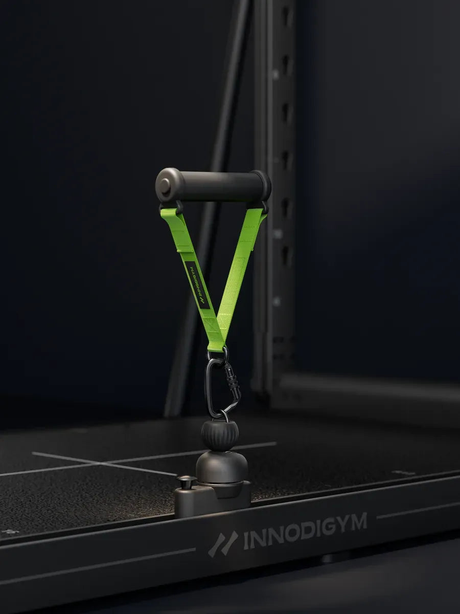 Strap handle locked into the deck ball-joint slider